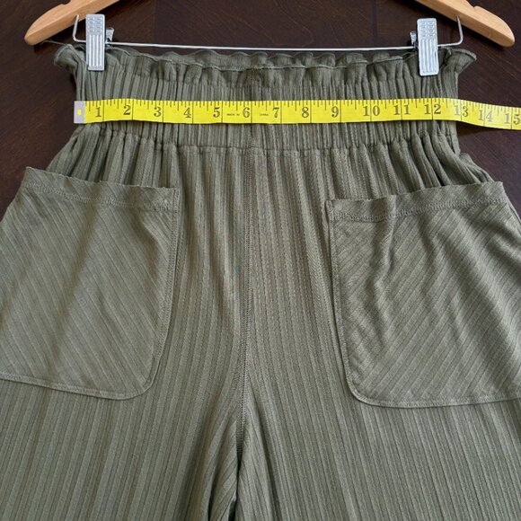 Free People Movement Blissed Out Wide Leg Pants Green Size XS Relaxed Fit NWOT - Picture 10 of 13